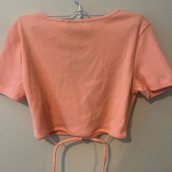 Puma Peach Rose Ribbed Crop top - Picture 2 of 5